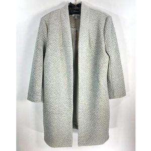 ※  Westport / Light Grey Quilted Bell Sleeve Open Cardigan - Small